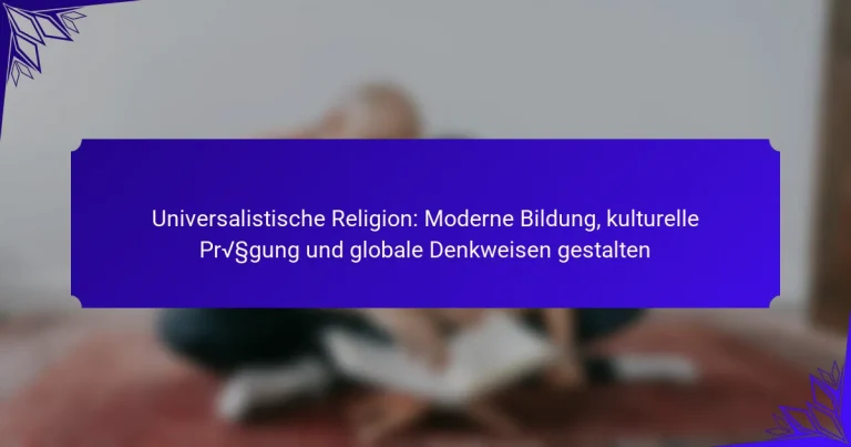 Universalistische Religion: Moderne Bildung, kulturelle Prägung und globale Denkweisen gestalten