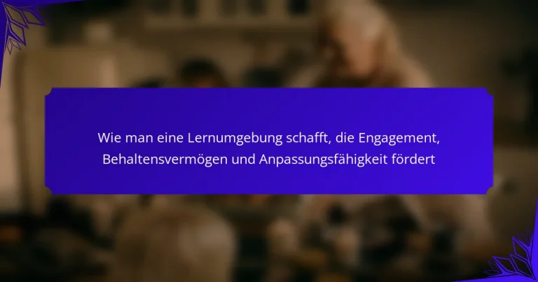 Wie man eine Lernumgebung schafft, die Engagement, Behaltensvermögen und Anpassungsfähigkeit fördert